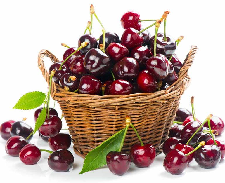 Cherry in basket